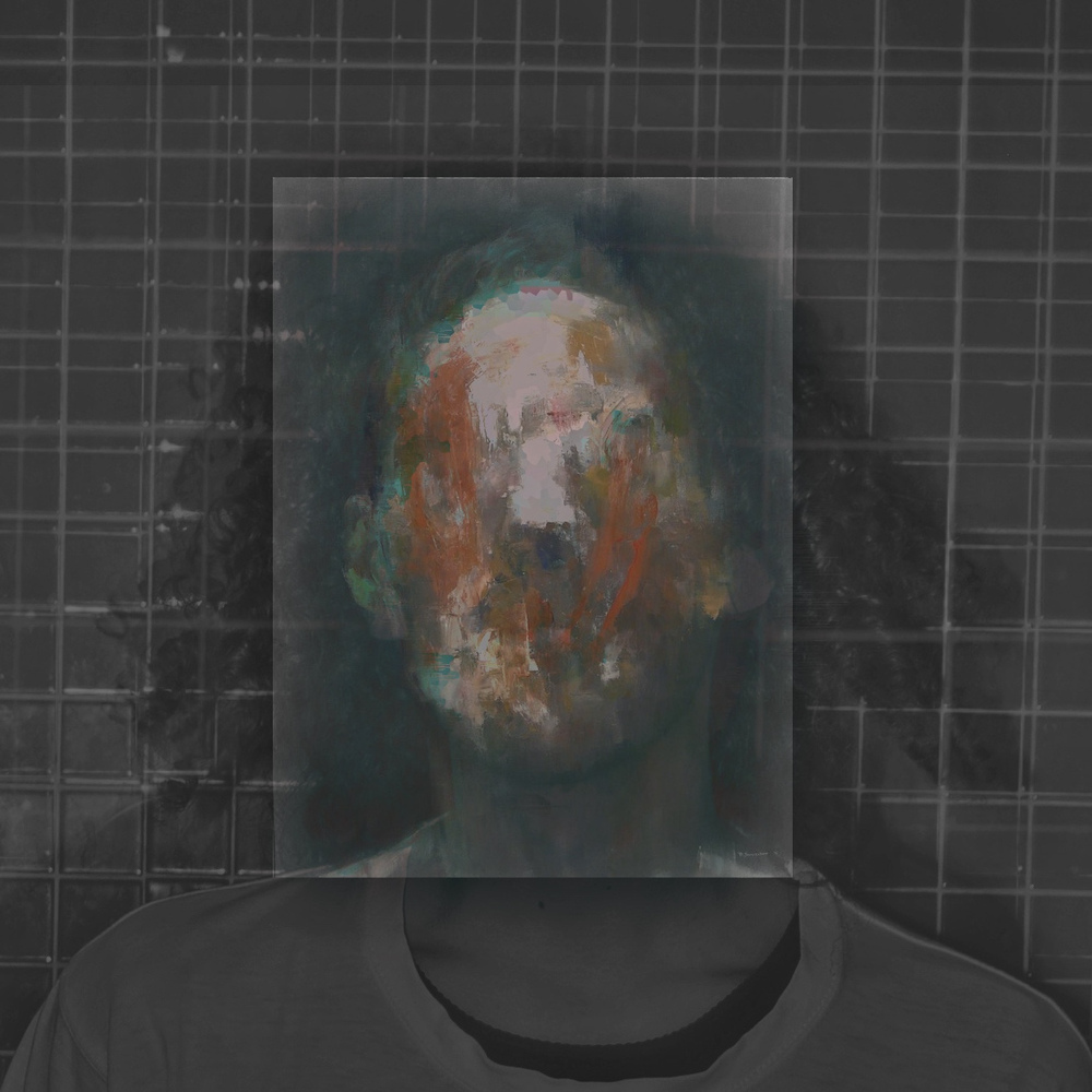 An image of NNWHEN; their face obscured with paints